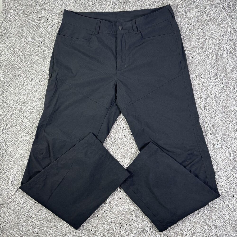 Mountain Hardwear Wildlands Pants Mens 34x30 Black Nylon Stretch Hiking OM3049